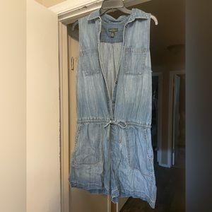 Ralph Lauren Blue Jean button- up Romper